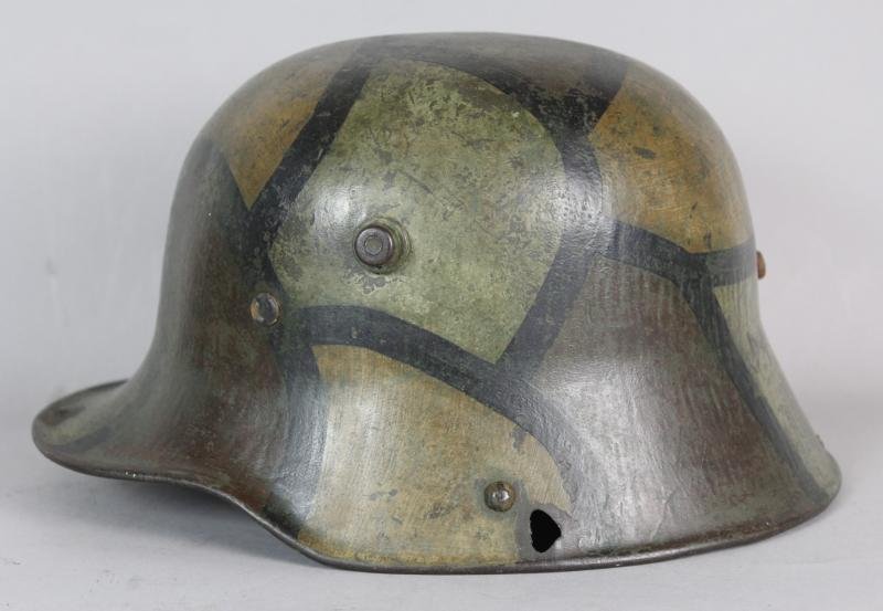 WW1 German Camouflage Helmet Shell — image 2