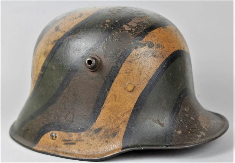WW1 German M16 Camouflage Helmet Named To A Leutnant — image 3