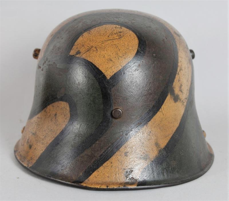 WW1 German M16 Camouflage Helmet Named To A Leutnant — image 5