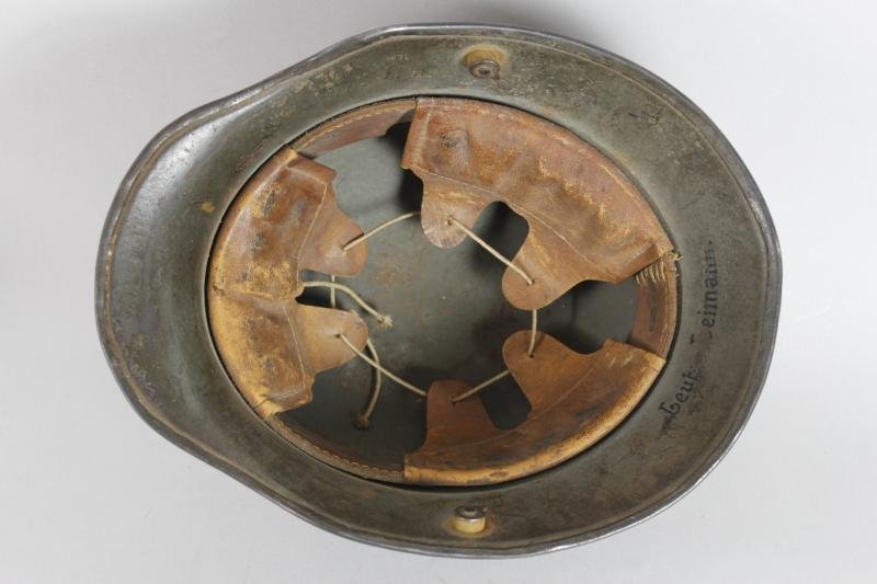 WW1 German M16 Camouflage Helmet Named To A Leutnant — image 7