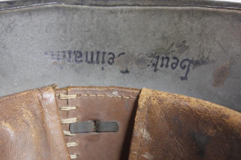 WW1 German M16 Camouflage Helmet Named To A Leutnant — image 9