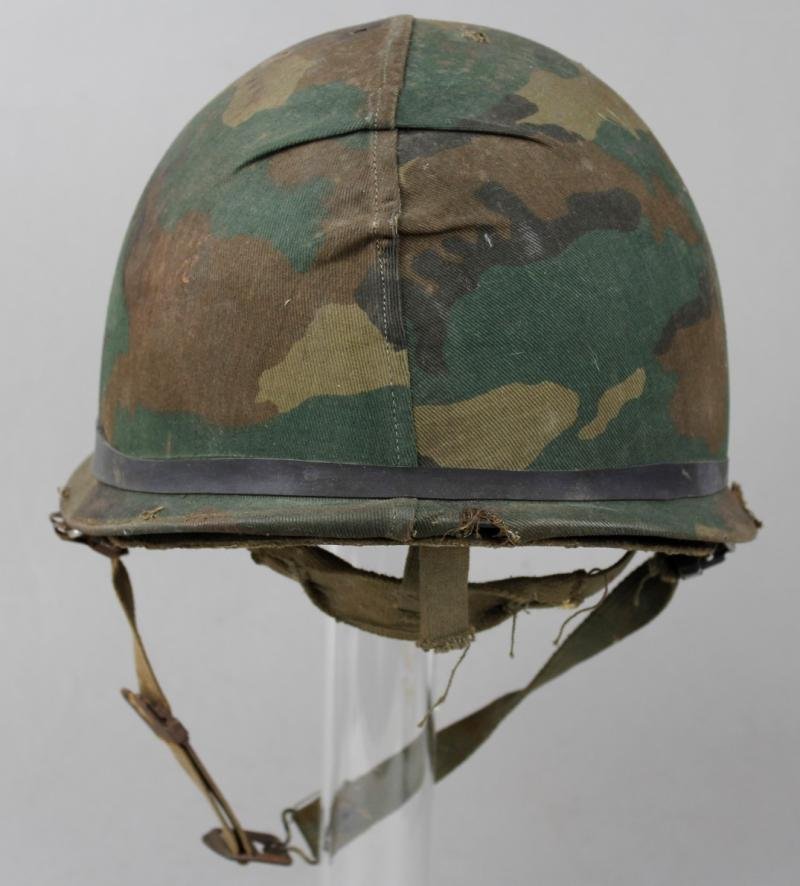 Named Falklands War 1982 Argentinian Marine Infantry Helmet With Camouflage 'ARA' Cover — image 5