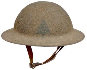 WW1 US 91st Infantry Division Camouflage Brodie Helmet