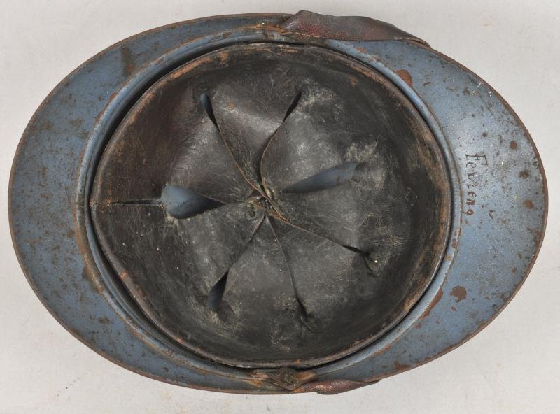WW1 French Named Engineers M15 Adrian Helmet — image 7