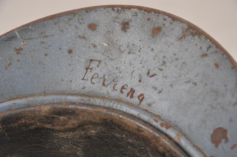 WW1 French Named Engineers M15 Adrian Helmet — image 8