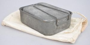 WW2 British Messtin Set & Ration Bag 1940/41