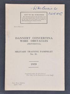 Dannert Concertina Wire Obstacles 1939