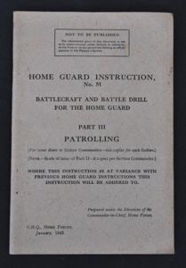 'Patrolling' - Battlecraft & Battle Drill Home Guard Instruction 1943