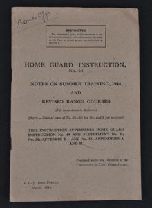 Home Guard Instruction No.64 - Notes On Summer Training 1944 …