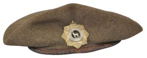 WW2 Canadian Khaki Beret 1944 - Saskatchewan Regt.