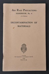 Decontamination of Materials - Air Raid Precautions Handbook No.4 1939