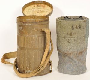 WW1 Horizon Blue Filter Bag With Interwar French ARS Gas …