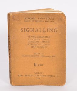 WW1 British Soldier Named Signalling Training Manual 1915