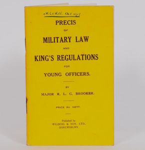 WW1 British Military Law Named officers Manual 1917