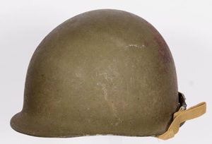 WW2 US M1 Steel Helmet With Low Pressure Liner .