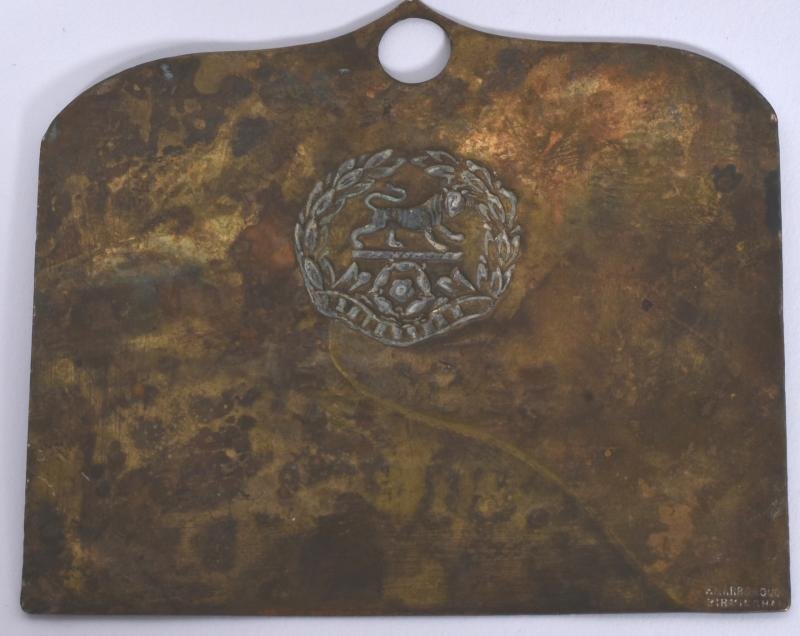 WW1/WW2 British Hampshire Regiment Bed Plate . — image 2