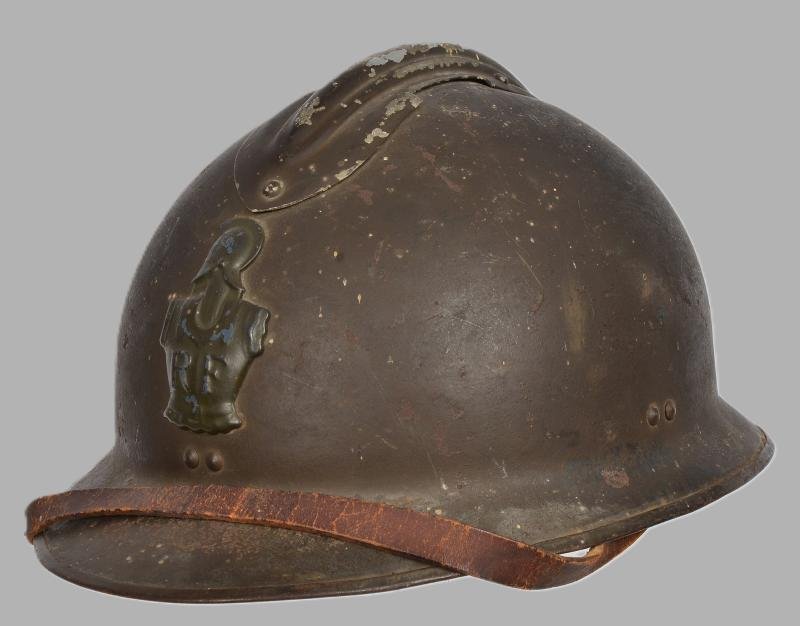 WW2 French 'Battle For France' M26 Adrian Engineers Steel Helmet — image 2