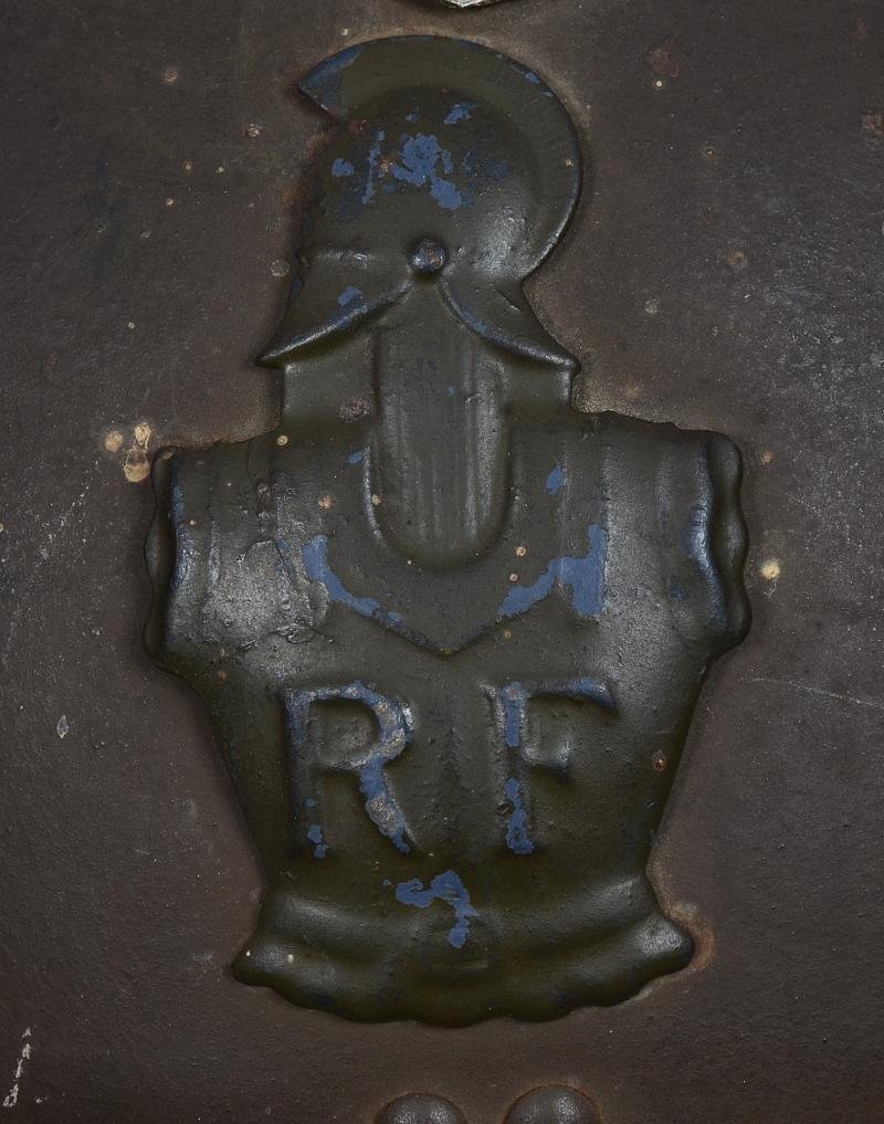 WW2 French 'Battle For France' M26 Adrian Engineers Steel Helmet — image 4