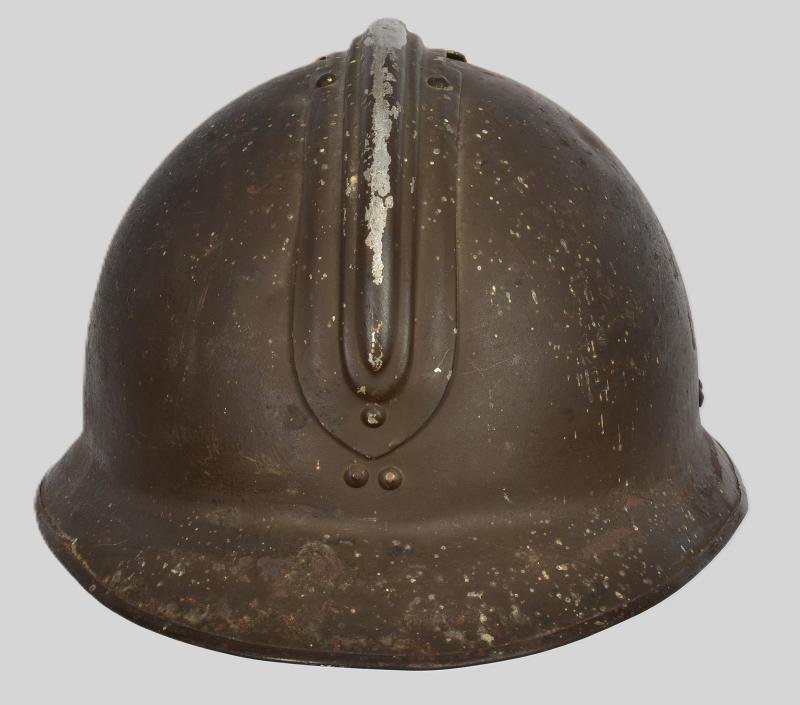 WW2 French 'Battle For France' M26 Adrian Engineers Steel Helmet — image 6