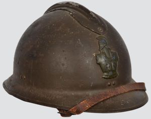 WW2 French 'Battle For France' M26 Adrian Engineers Steel Helmet