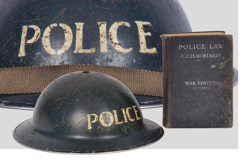 WW2 British MK2 Police Issue Steel Helmet & Police Manual/Ephemera — image 11