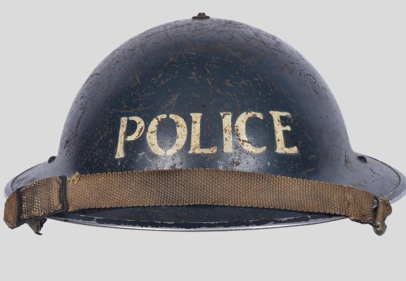 WW2 British MK2 Police Issue Steel Helmet & Police Manual/Ephemera — image 2