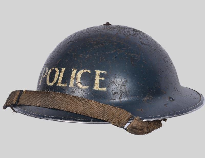 WW2 British MK2 Police Issue Steel Helmet & Police Manual/Ephemera — image 3