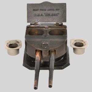 WW2 British Nelson Ship Souvenir Large Ink Well