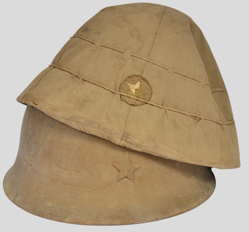 WW2 Japanese Army Type 90 Helmet and Cover — image 3