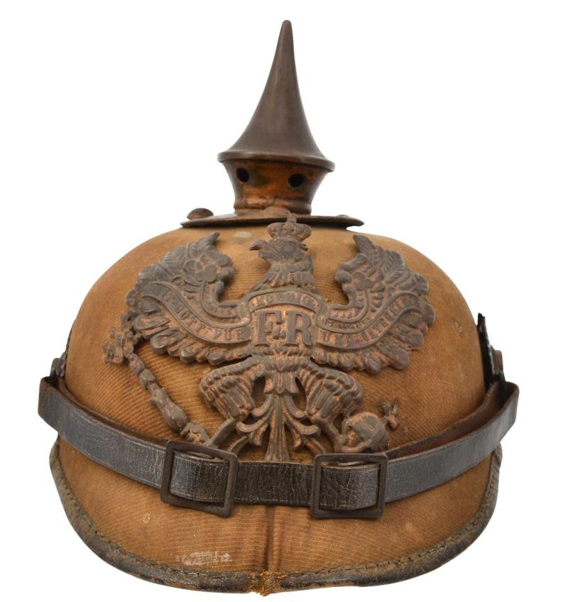 WW1 German Prussian Ersatz Cloth Covered Pickelhaube — image 2