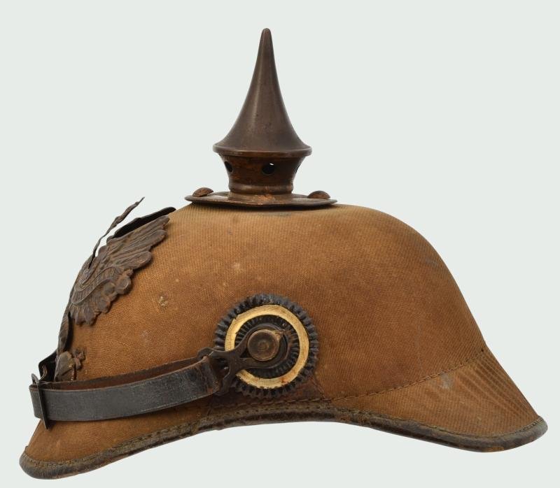 WW1 German Prussian Ersatz Cloth Covered Pickelhaube — image 3