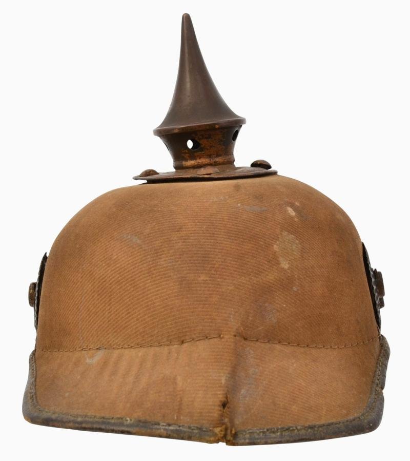 WW1 German Prussian Ersatz Cloth Covered Pickelhaube — image 5