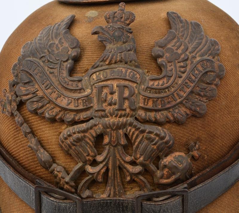 WW1 German Prussian Ersatz Cloth Covered Pickelhaube — image 8