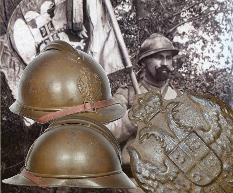 **Rare** WW1 Serbian Adrian Steel Helmet — image 8