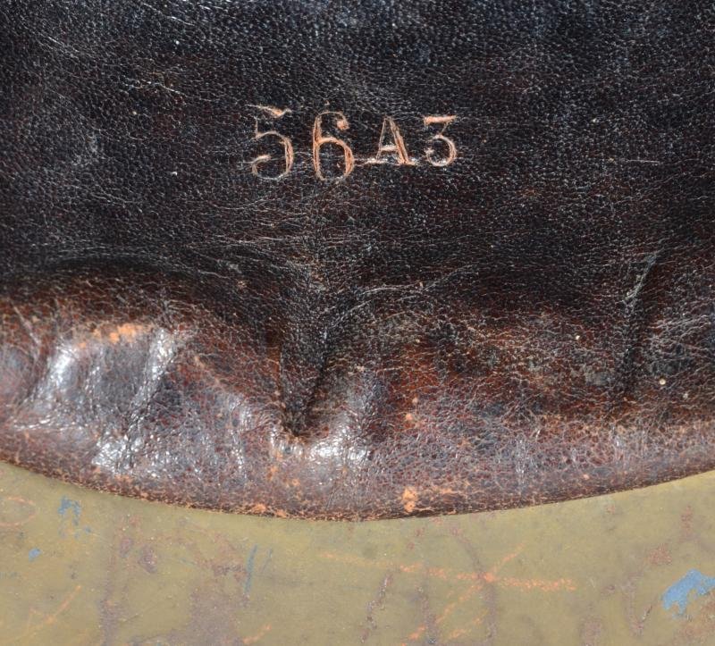 WW1 French 'Textbook' Mustard Coloured Zouve Adrian Helmet — image 9