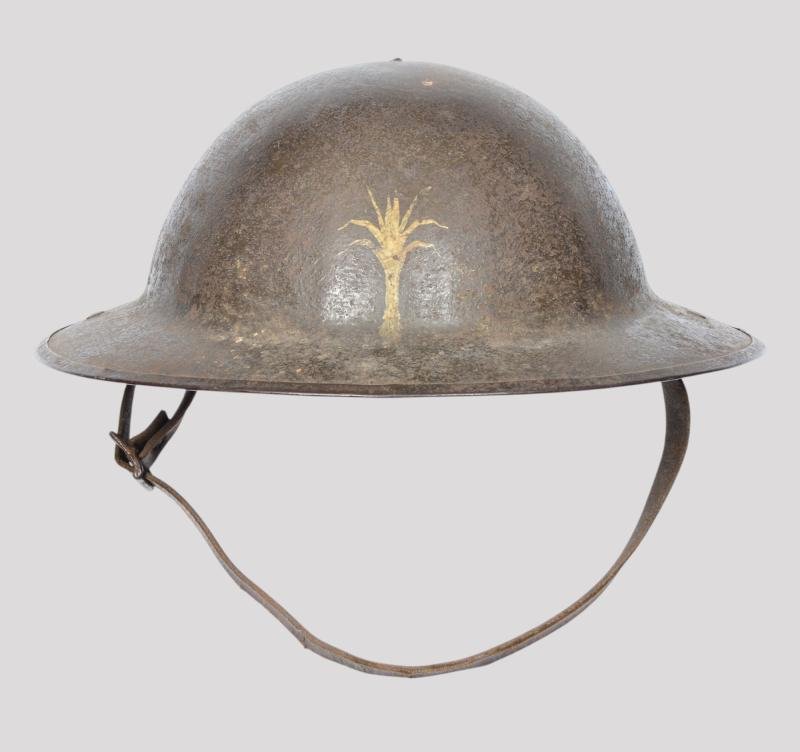 WW1 British Brodie Welsh Guards Marked Steel Helmet — image 2