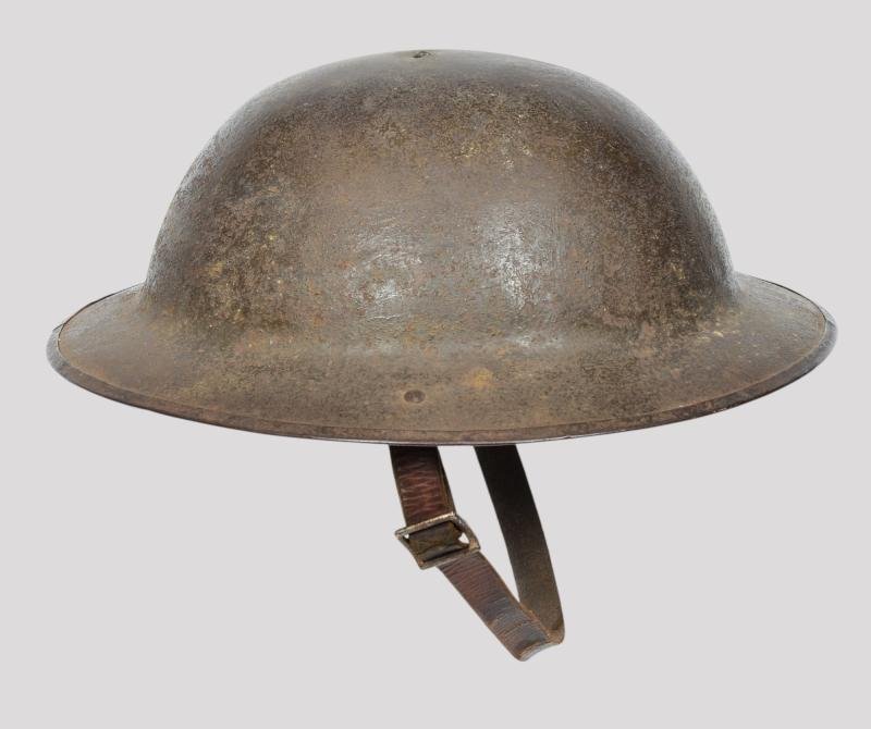 WW1 British Brodie Welsh Guards Marked Steel Helmet — image 4