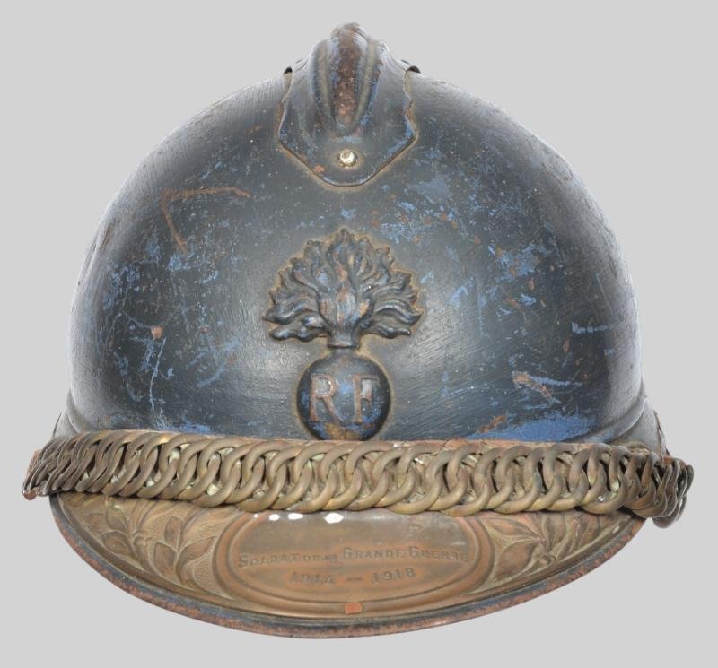 WW1 French Hussars Adrian Steel Helmet — image 2