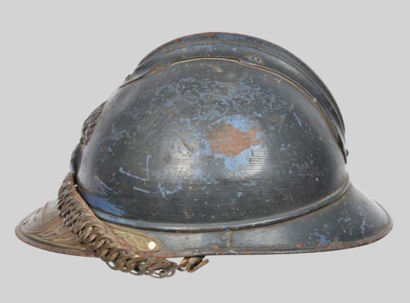 WW1 French Hussars Adrian Steel Helmet — image 4