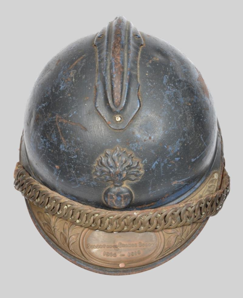 WW1 French Hussars Adrian Steel Helmet — image 7