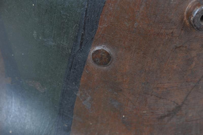 WW1 German Named Post Home M17 Camouflage Helmet With Postage Stamps To Crown — image 11