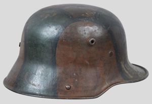 WW1 German Named Post Home M17 Camouflage Helmet With Postage …