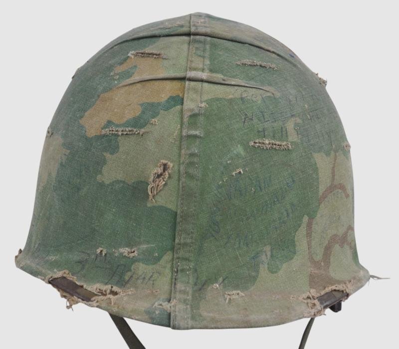 USMC Vietnam War Helmet With Graffiti & USMC Shirt From Same Man — image 12