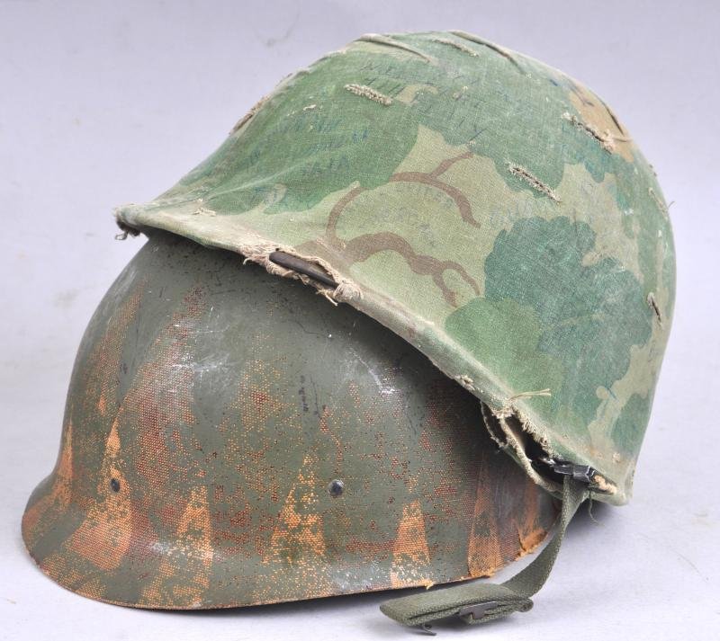 USMC Vietnam War Helmet With Graffiti & USMC Shirt From Same Man — image 14