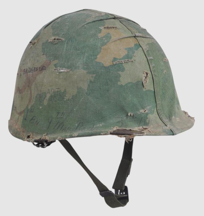 USMC Vietnam War Helmet With Graffiti & USMC Shirt From Same Man — image 6