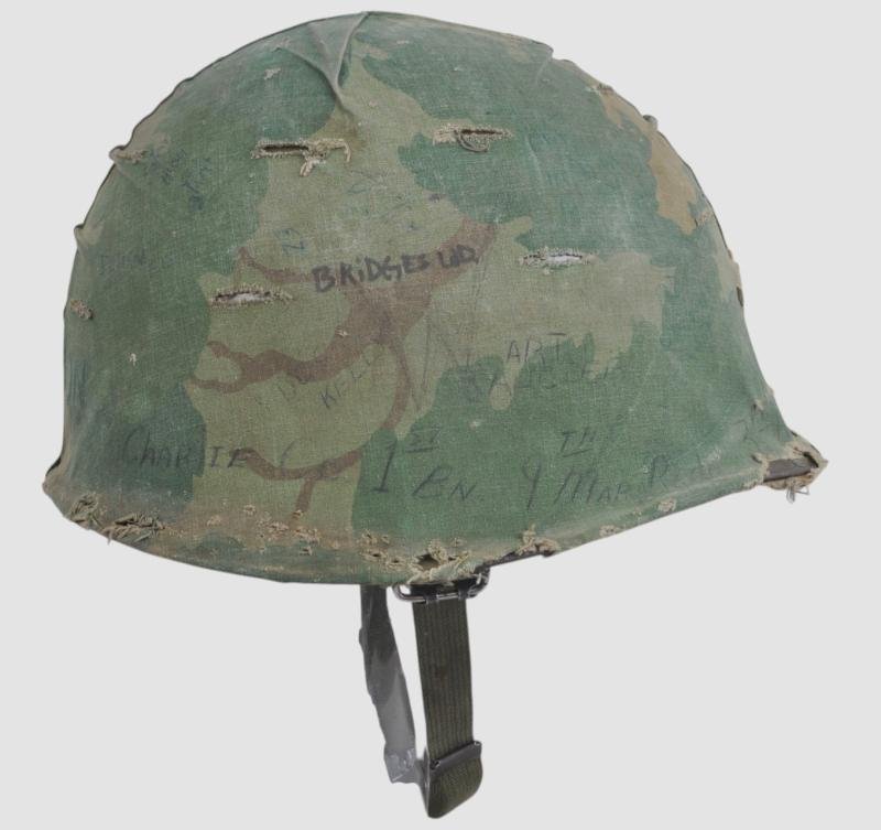 USMC Vietnam War Helmet With Graffiti & USMC Shirt From Same Man — image 7