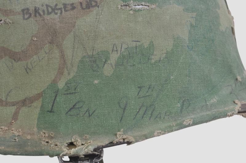 USMC Vietnam War Helmet With Graffiti & USMC Shirt From Same Man — image 8