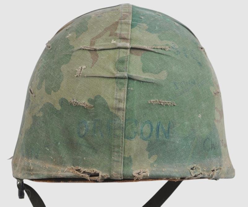 USMC Vietnam War Helmet With Graffiti & USMC Shirt From Same Man — image 9