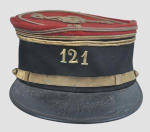 WW1 French 121st Infantry Regiment Officers Kepi