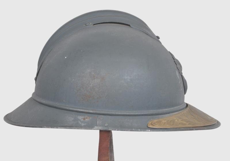 WW1 French Souvenir Adrian Helmet - Named To Sergeant Major 37th Infantry Regiment — image 3